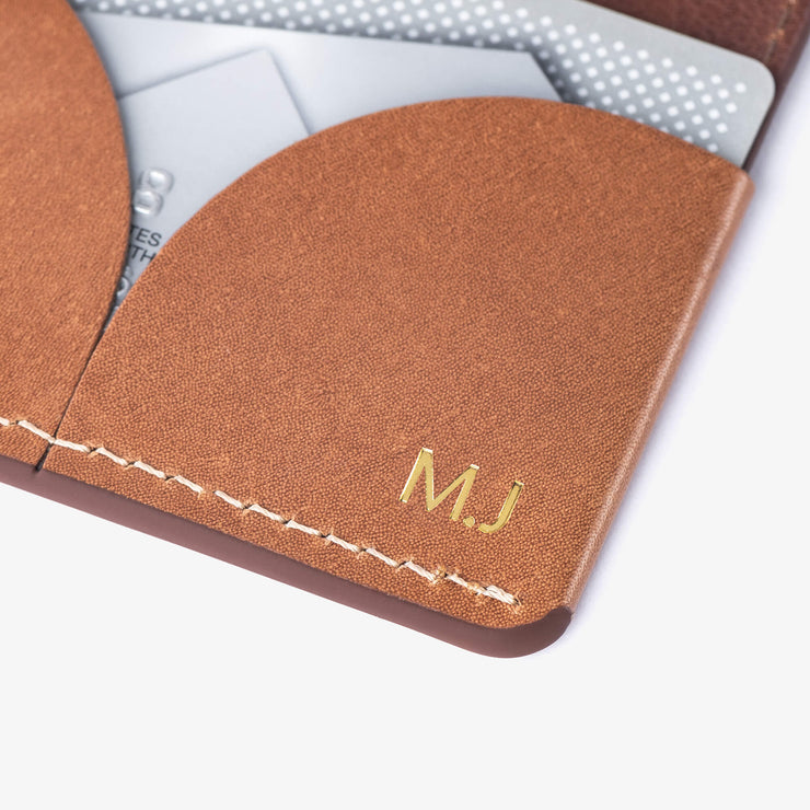 Add-On Gold Foil Monogramming - Kangaroo leather wallet by Blackinkk